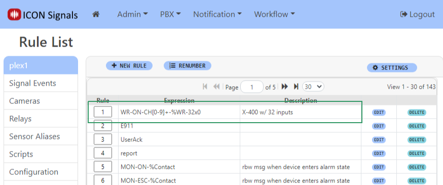 Channel Signal Rule Regex