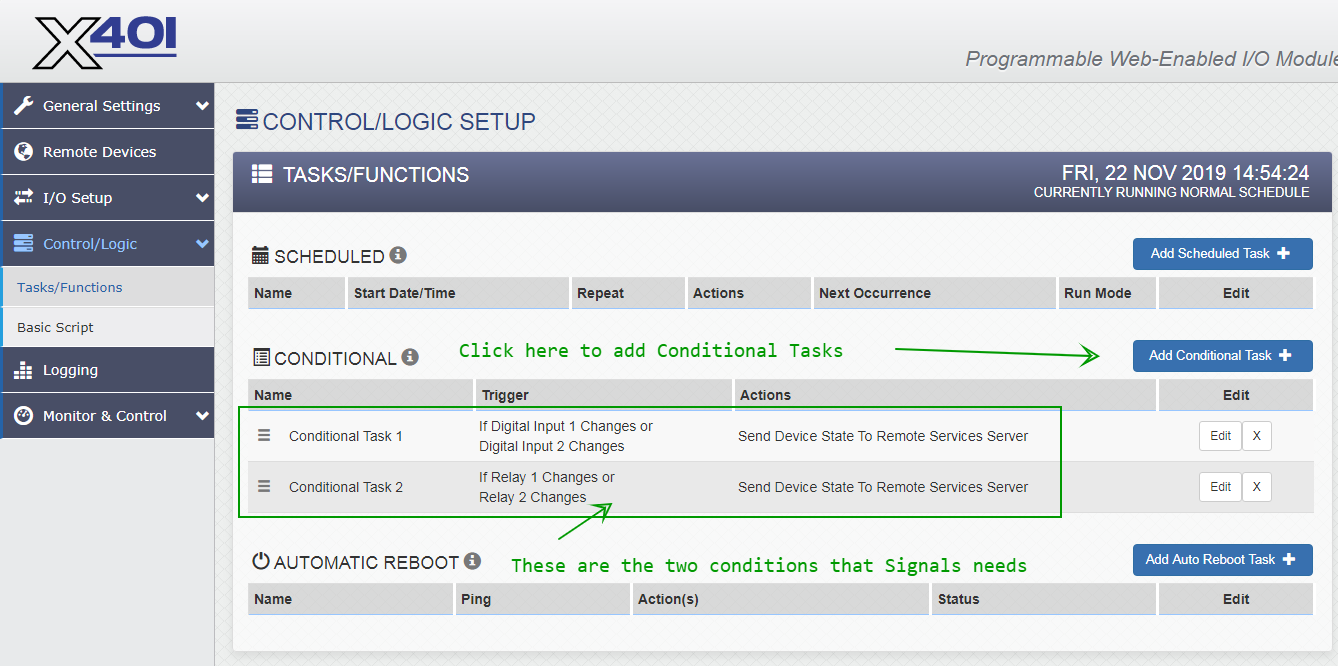 x401 tasks functions