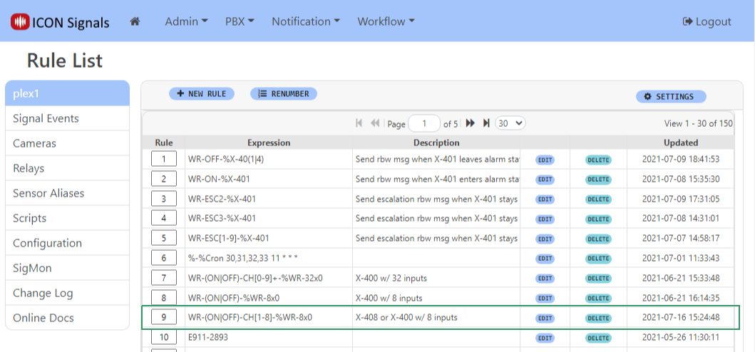 Channel Signal Rule Regex