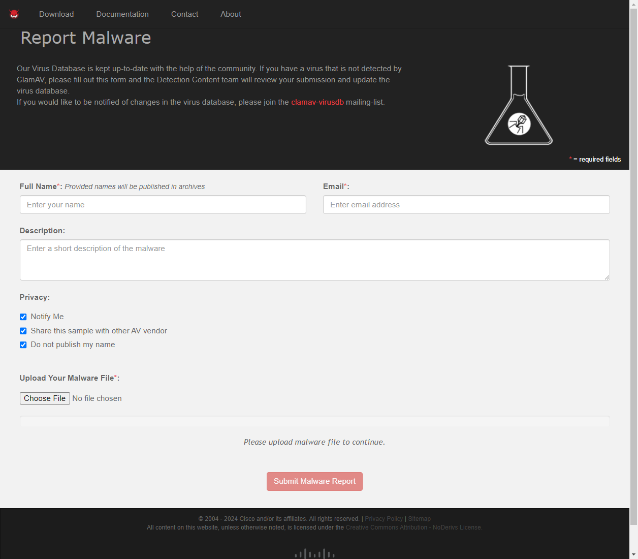 clamav_report_malware